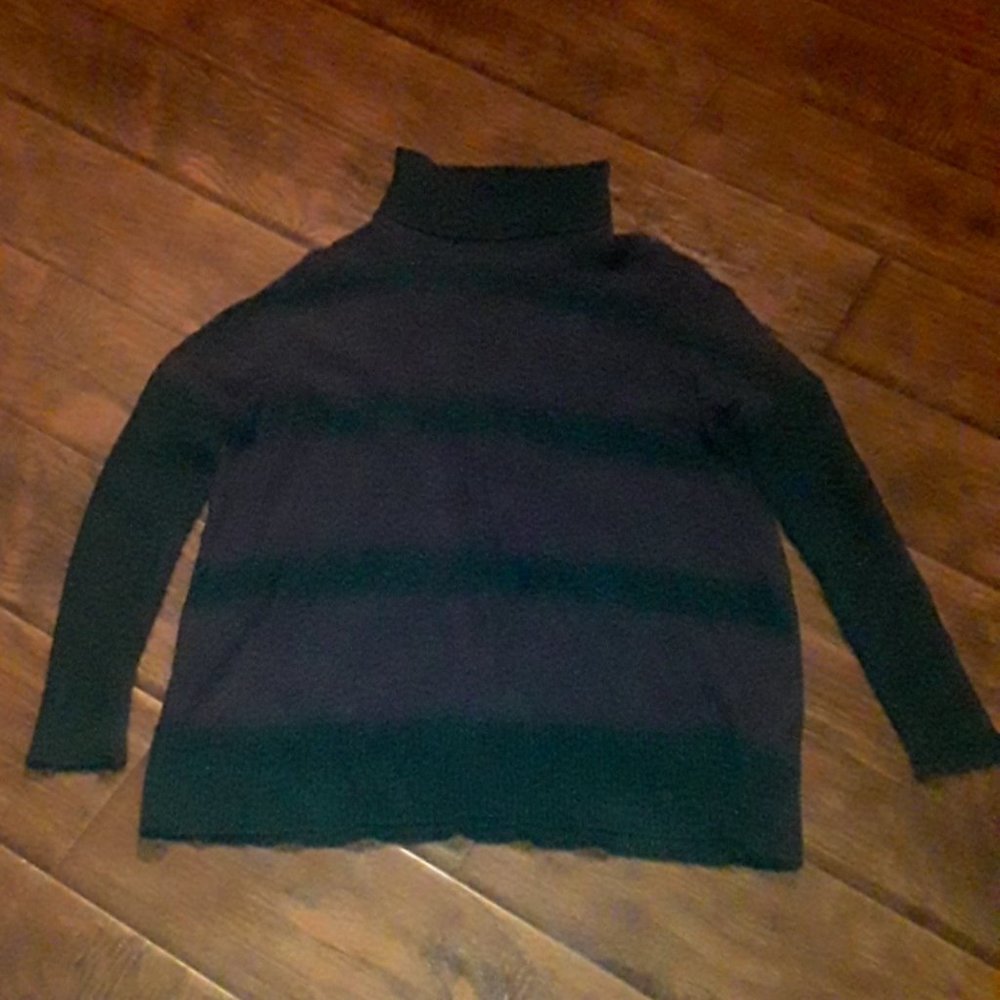 Oversized Purple and Grey Turtleneck Sweater